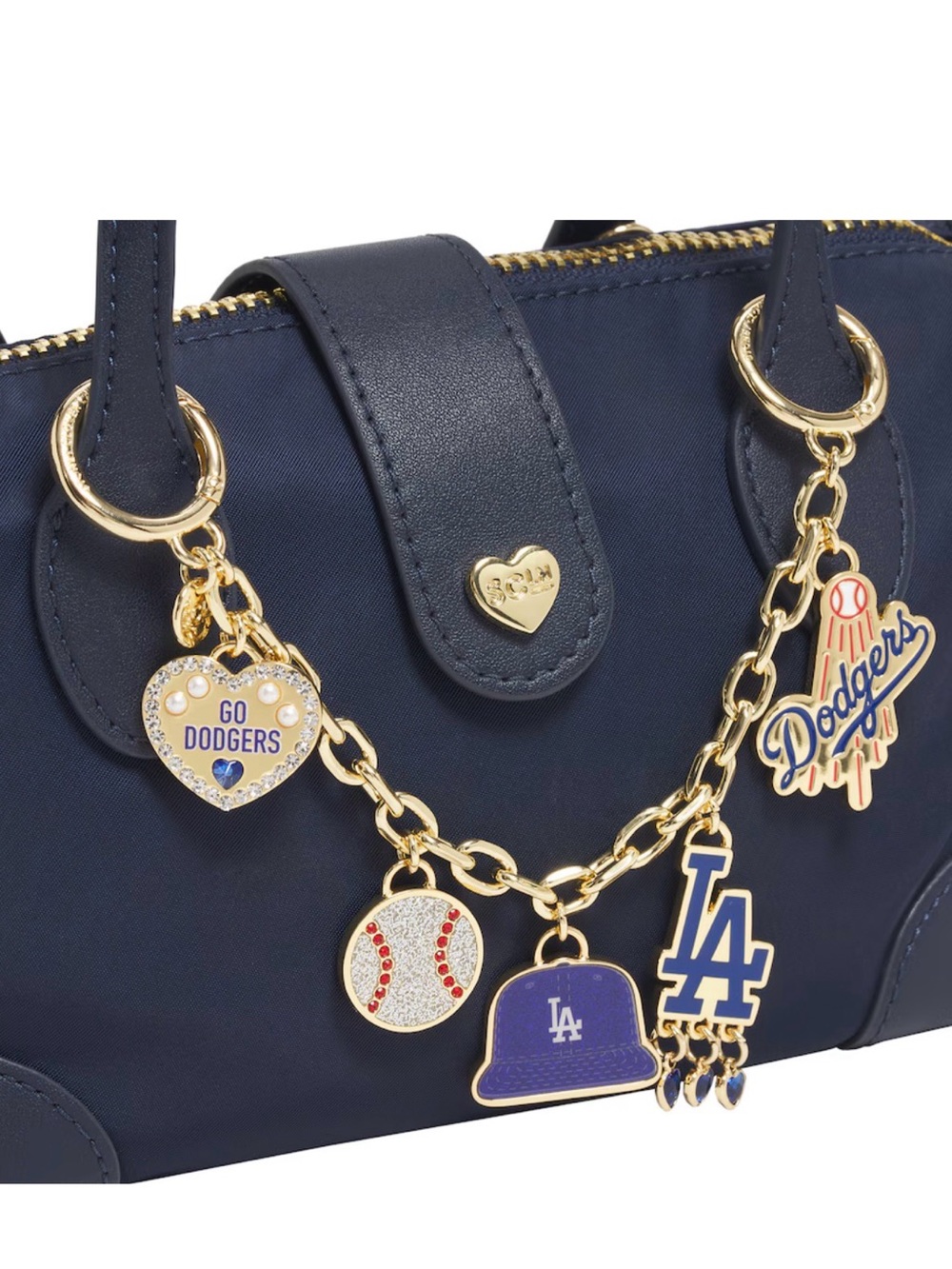 Stoney Clover Lane Gold Dodgers Charm Bracelet with Blue & Red Accents - Picture 2 of 2